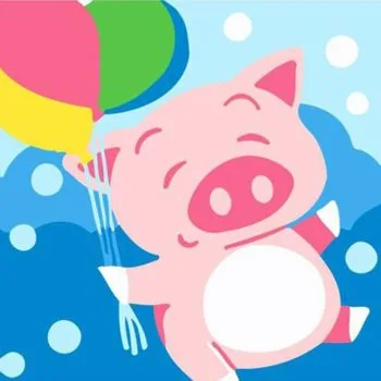 balon ve domuz sayilarla boyama seti 4350