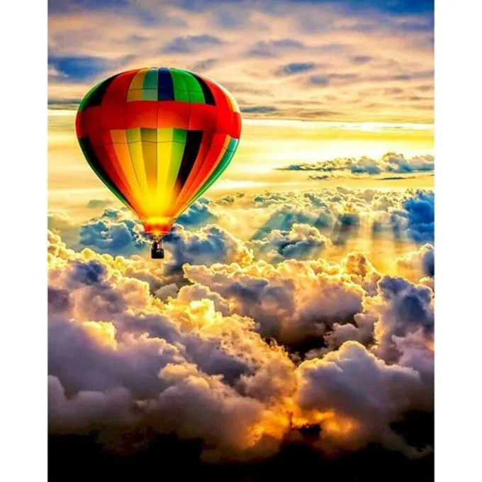 gokyuzu balon sayilarla boyama seti 40x50 828