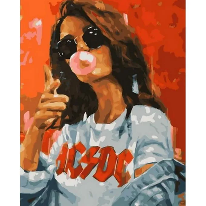 rapci kiz sayilarla boyama seti 40x50 1293