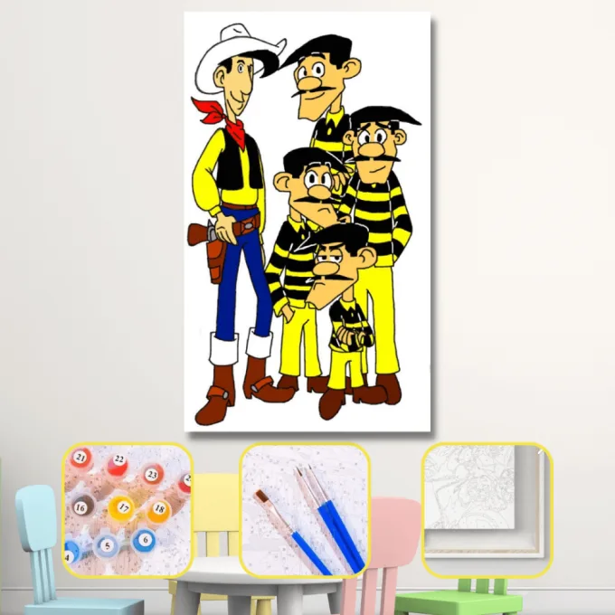 red kit ve daltonlar sayilarla boyama seti tuval seti firca boya dahil kasnakli hobi 40x50cm 37694